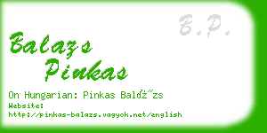 balazs pinkas business card